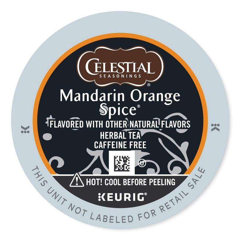 Celestial Seasonings Mandarin Orange Spice Herbal Tea, K-Cup Portion Pack for Keurig K-Cup Brewers, 24-Count 24 Count (Pack of 1)