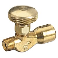 Western Enterprises 215-AR Non-Corrosive Gas Flow Valves, 200 PSIG, Brass, Inert Gas, 5/8-18 RH(F), 1/4", 0.5 Length