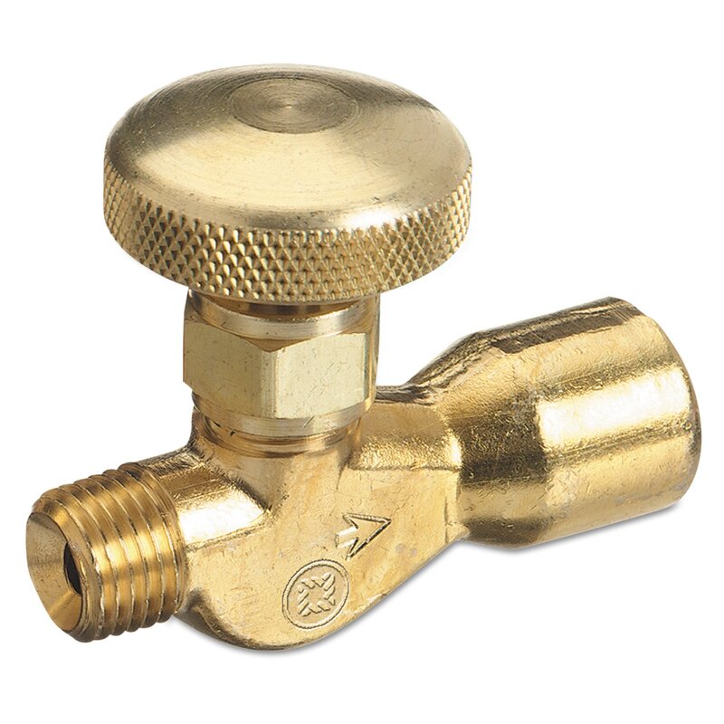Western Enterprises 215-AR Non-Corrosive Gas Flow Valves, 200 PSIG, Brass, Inert Gas, 5/8-18 RH(F), 1/4", 0.5 Length