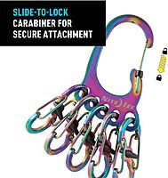 Nite Ize BigFoot Locker KeyRack Stainless Steel Key Holder with S-Biner MicroLocks