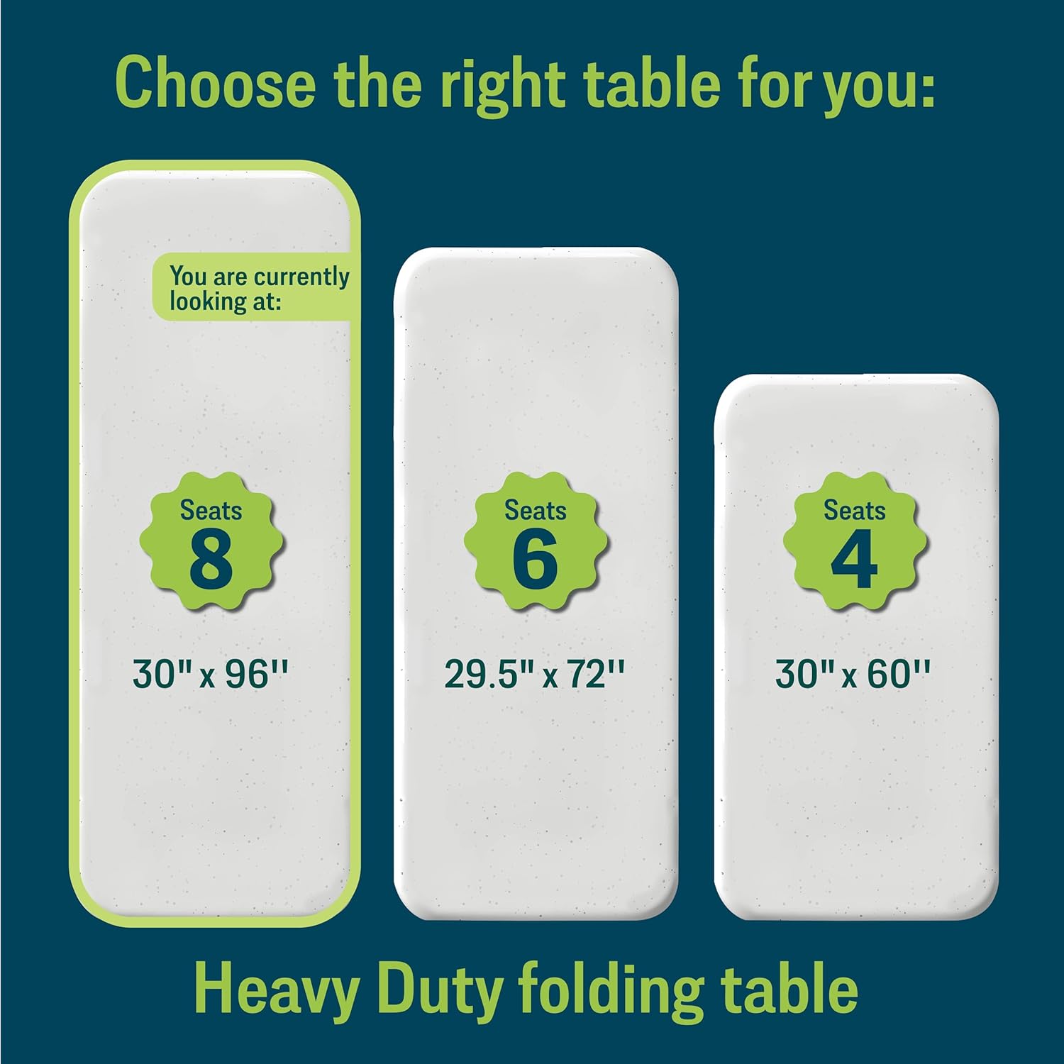 National Public Seating Plastic Folding Table - Heavy-Duty Portable Indoor/Outdoor