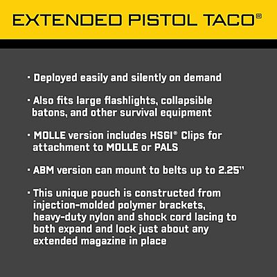 HIGH SPEED GEAR Extended Pistol Taco MOLLE Magazine Pouch
