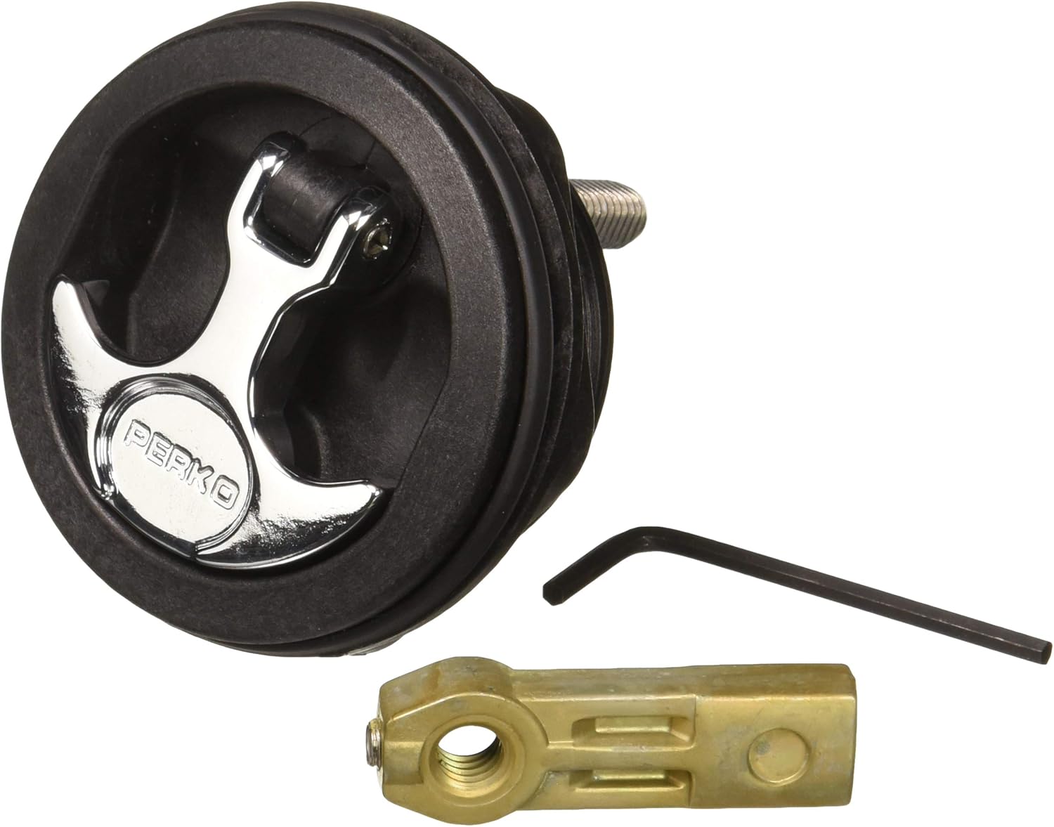 Perko Flush Mount Latch - Straight Cam Bar - 2.5" Hole - Black