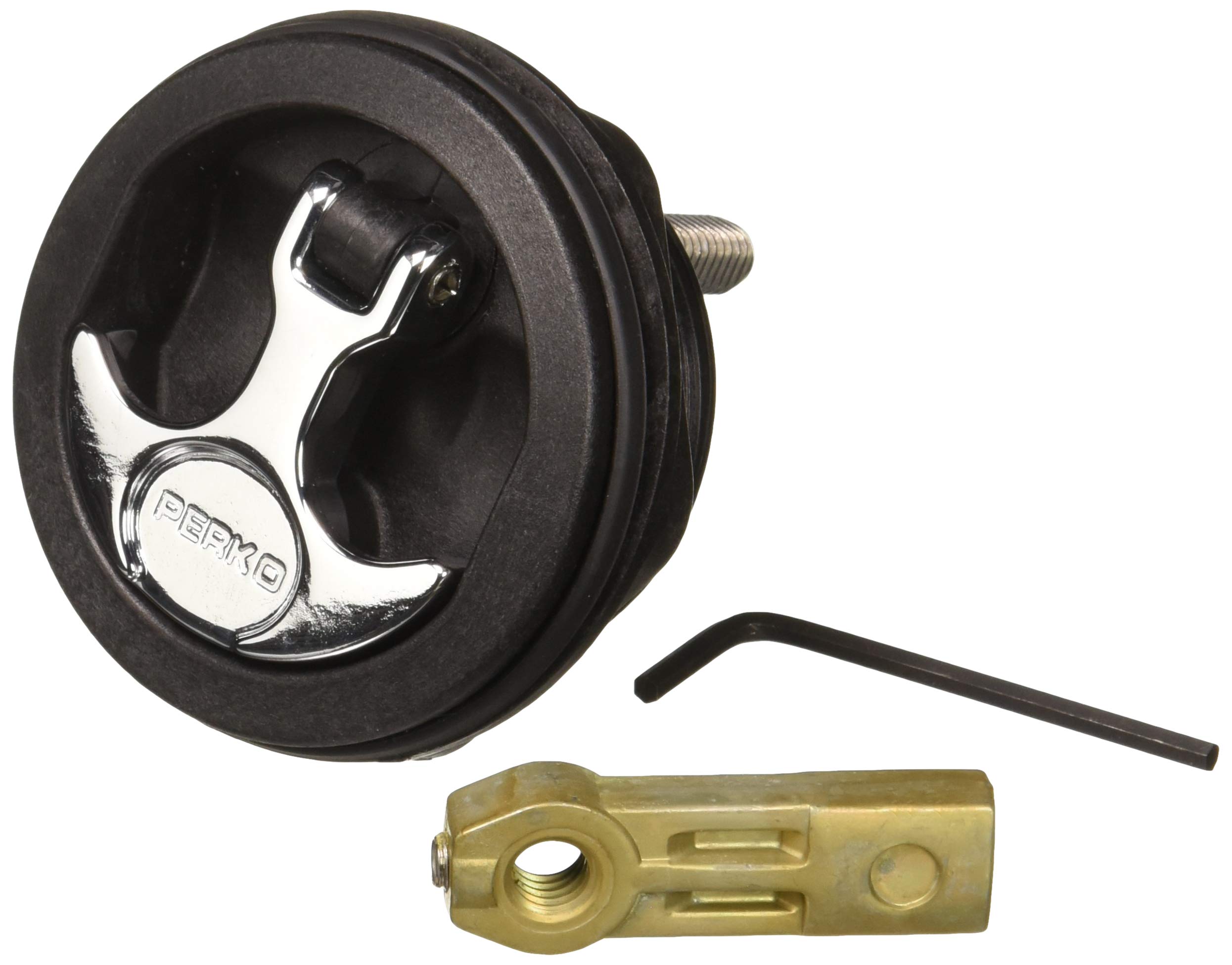 Perko Flush Mount Latch - Straight Cam Bar - 2.5" Hole - Black