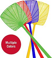 PIC 274-INN Plastic Fly Swatter Assorted Neon Plastic Fly Swatter – Single Orange Pack of 5 Heavy Duty Orange