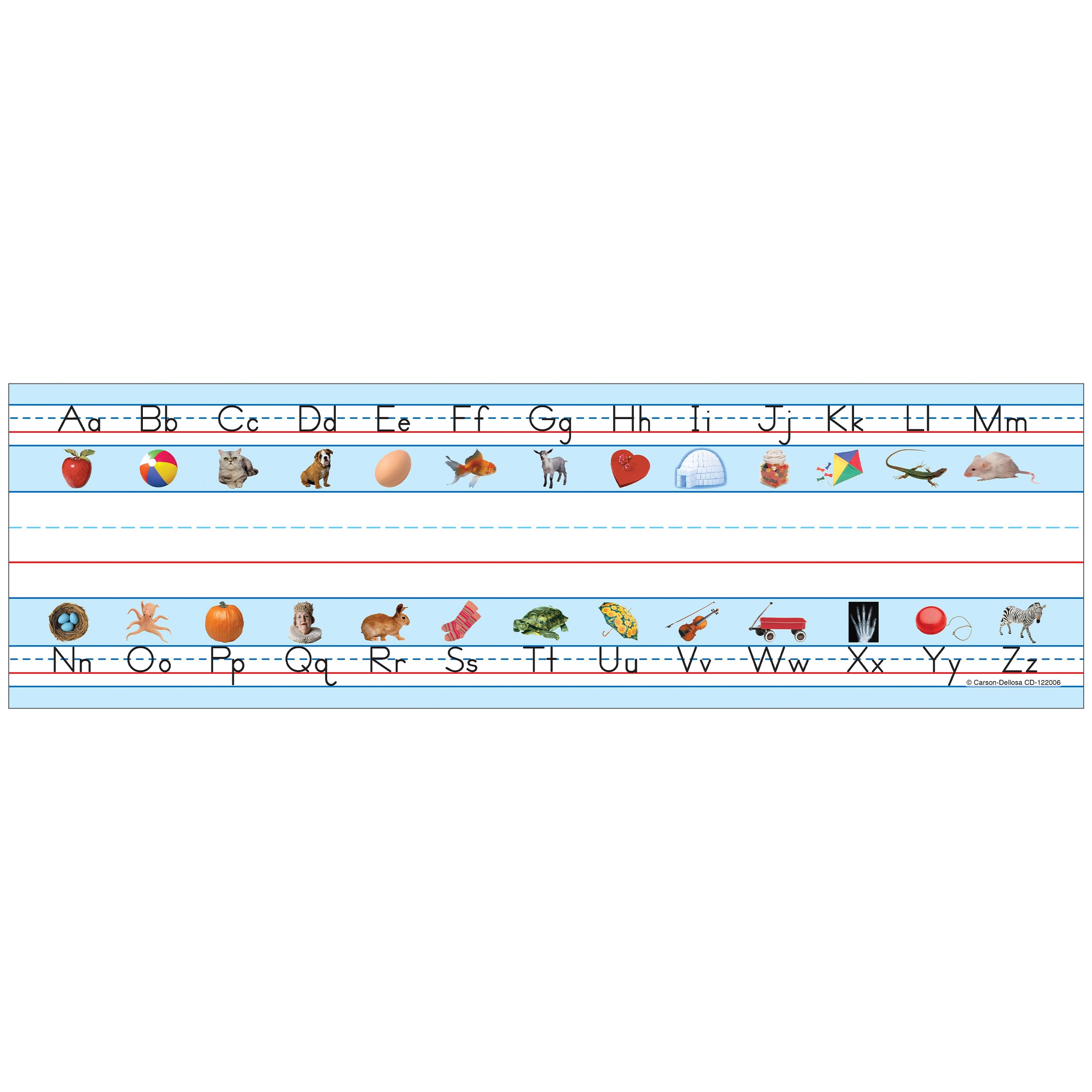 Carson Dellosa 36PC Alphabet Name Plate for Desk, ABC Nametags With Sight Words Illustrations for Letter Recognition