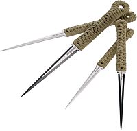 COLD STEEL Throwing Spikes / 2.5" & 3.5" Blades / 420SS / Nylon Sheath Pouch (4 Pack)