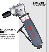 Ingersoll Rand 5102MAX Air Die Grinder – Right Angle, Ergonomic Grip, 0.4 HP and 20,000 RPM Motor, Lightweight Tool, Spindle Lock, Grey 5102MAX - Angled Die Grinder 5102MAX Max Angle Grinder Grinder