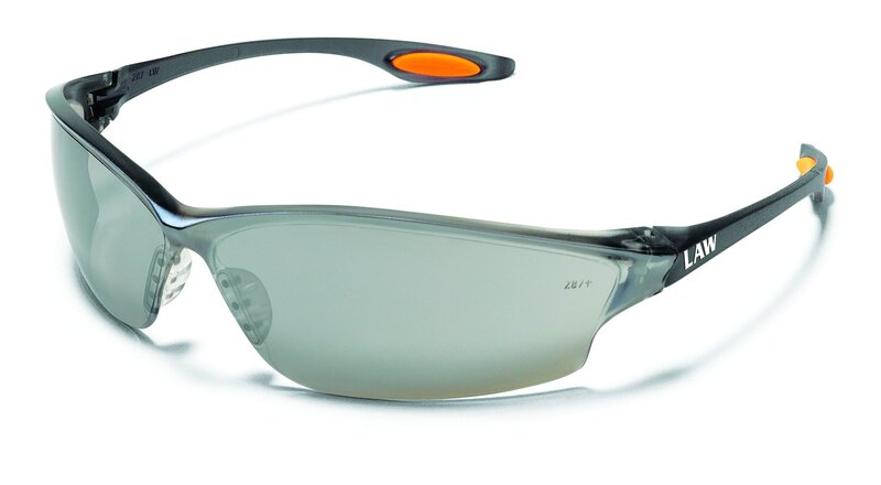 MCR Safety Law LW2 Series Crew Dielectric Safety Glasses Silver Mirror Duramass Lens 5.6 x 1.7 inch