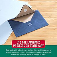 VELCRO Brand VELCRO Tape (95194) Indoor/Outdoor Hook & Loop Combo Packs, Dots, 3/4", Clear (200 Per Case) For Home & Office