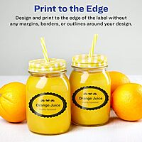 Avery Glossy Clear Oval Scalloped Labels, Sure Feed Technology, 2" x 3"