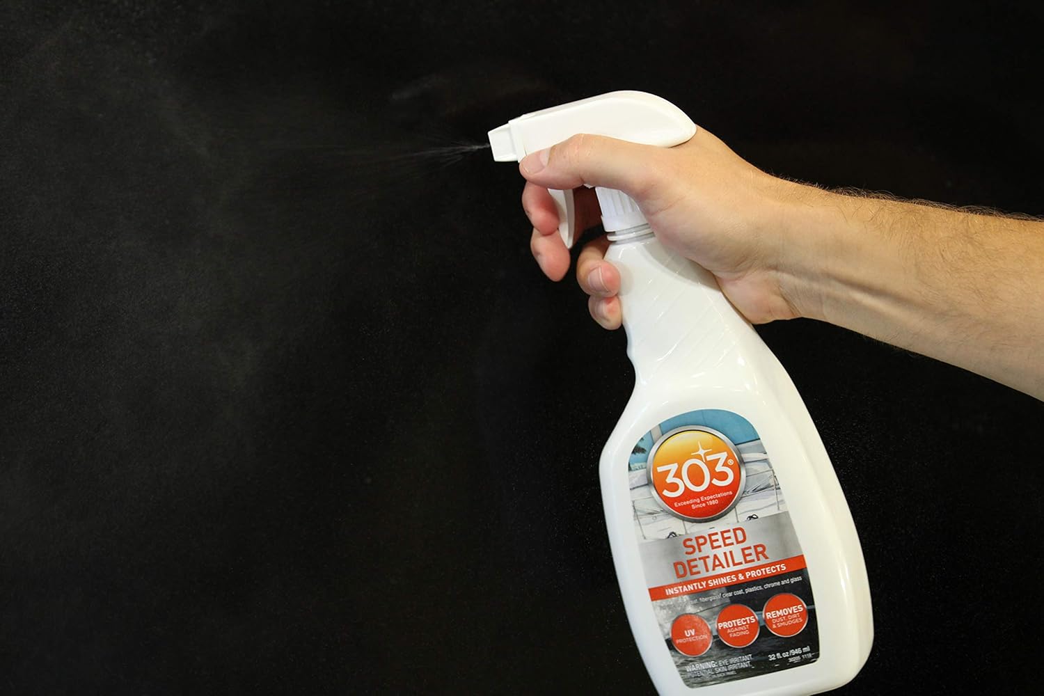 303 Products Marine Speed Detailer - Instantly Shines And Protects - UV Protection - Protects Against Fading - Removes Dust