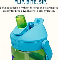 CAMELBAK Thrive Flip Straw Kids Bite Valve Water Bottle 14oz Tritan Renew