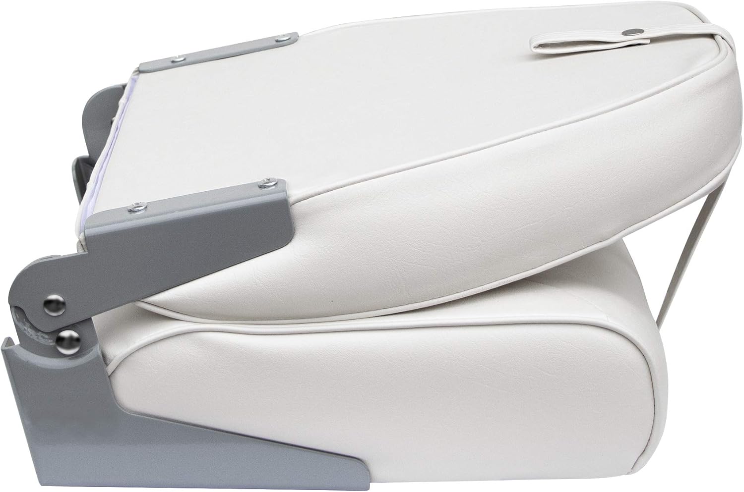 Wise Mid-Back Fishing Boat Seat with Logo White