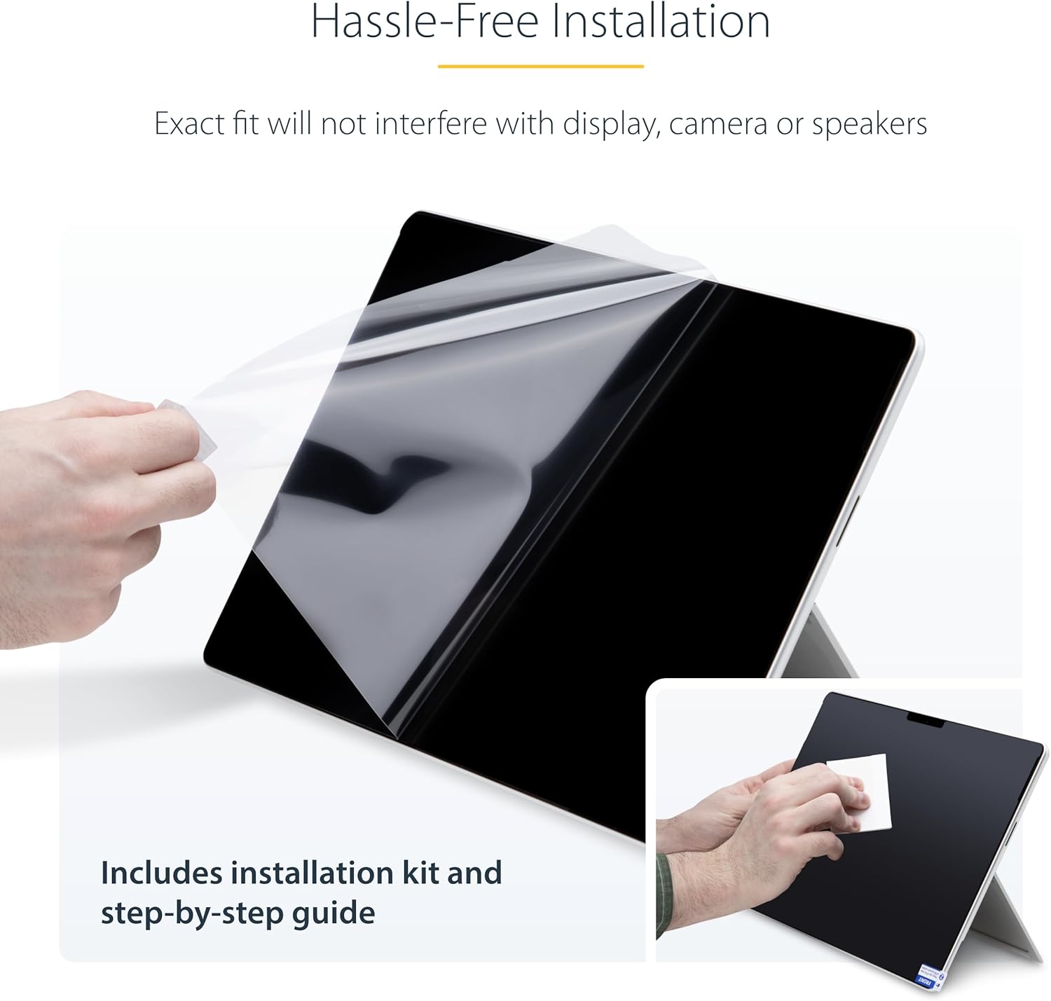 StarTech.com 4-Way Privacy Screen for 13-inch Surface Pro 8/9/X Laptop, Portrait/Landscape, Touch-Enabled