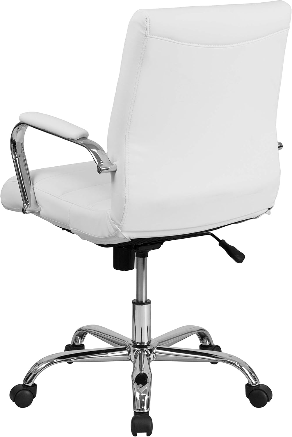 Flash Furniture Whitney Mid-Back Swivel LeatherSoft Desk Chair with Padded Seat and Armrests