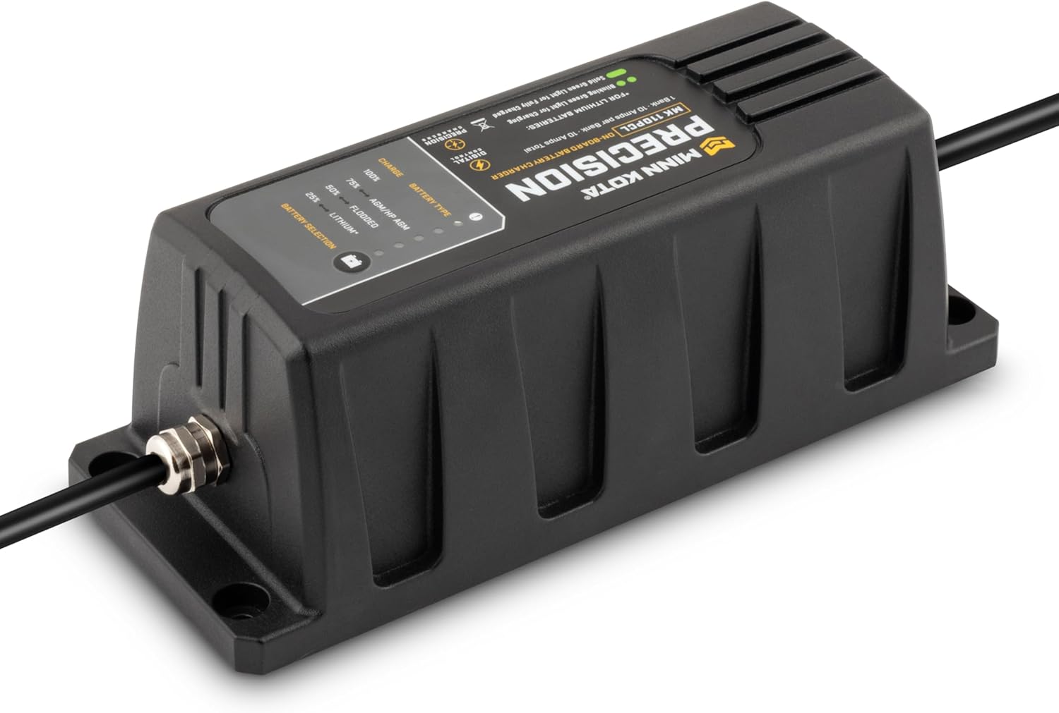 Minn Kota Precision MK-110PCL On-Board Battery Charger with 1 Charging Bank, 10 Amps