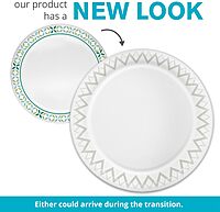 Highmark Paper Plates, 8-3/4in, Printed White, Pack Of 125