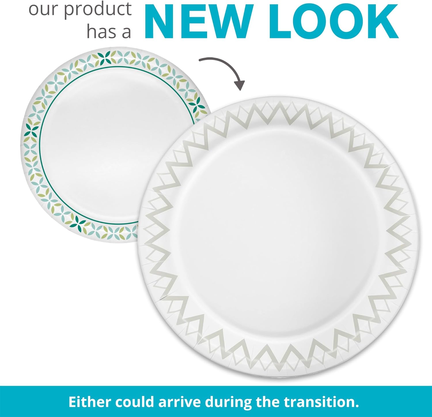 Highmark Paper Plates, 8-3/4in, Printed White, Pack Of 125