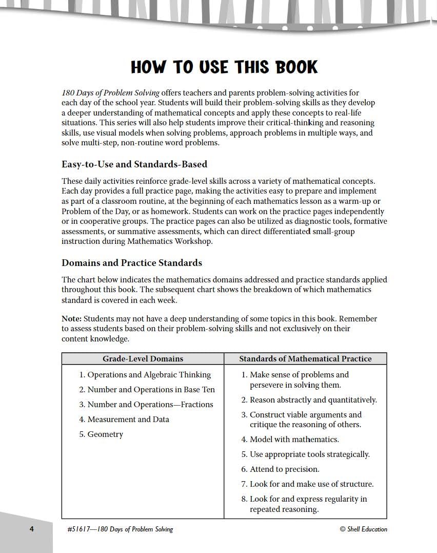 180 Days of Problem Solving for Fifth Grade – Build Math Fluency with this 5th Grade Math Workbook (180 Days of Practice)