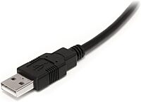 StarTech.com 9 m / 30 ft Active USB A to B Cable - M/M - Black USB 2.0 A to B Cord - Printer Cable - Extension USB Cable (USB2HAB30AC) (Pack of 5) 30 ft / 9m (Pack of 5) 30 ft / 9m