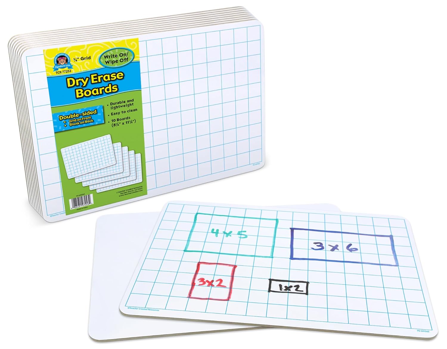TEACHER CREATED RESOURCES Non-Magnetic Double-Sided Dry-Erase Boards