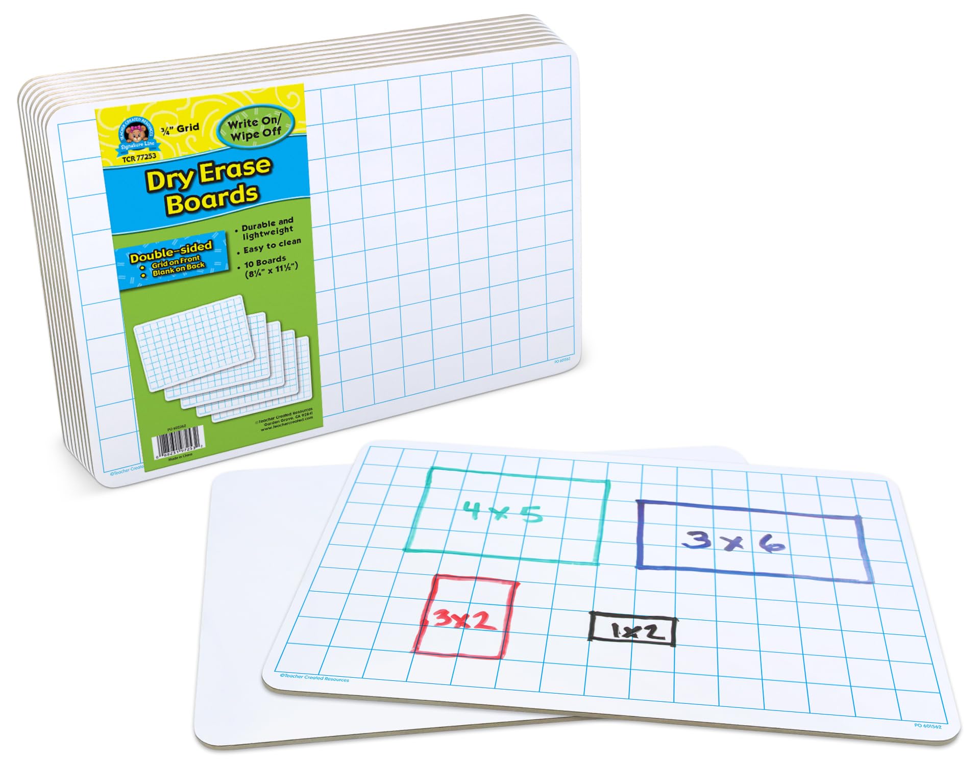 TEACHER CREATED RESOURCES Non-Magnetic Double-Sided Dry-Erase Boards