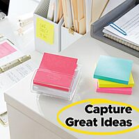 Post-it Notes, 3x3 in, 18 Pads, America's #1 Favorite Sticky Notes, 100 Sheets/Pad, Floral Fantasy Collection, Bold Colors, Recyclable