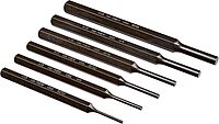 Mayhew Tools 62075 SAE Pin Punch Set with Kit Bag, 6-Piece, Black Oxide Finish