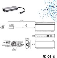 C2G USB-C® 4.0 6-in-1 Mini Docking Station with HDMI®, USB-A, Ethernet, and USB-C® 85W– 8K 60HZ
