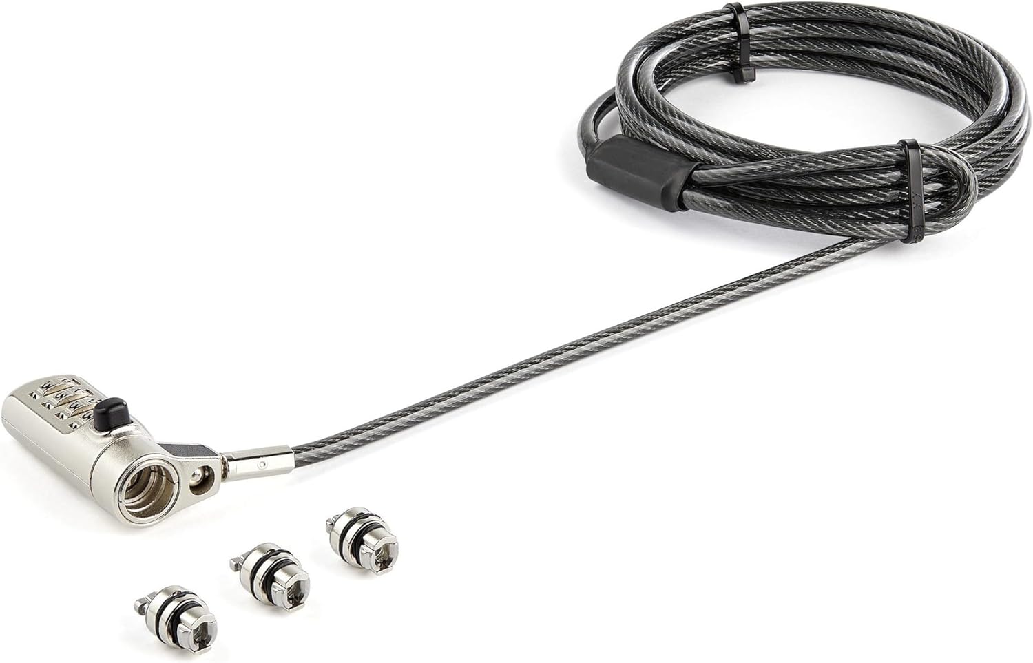 StarTech.com Universal 3-in-1 Laptop Lock 6.6ft (2m) Security Cable