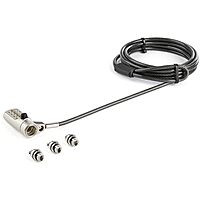 StarTech.com Universal 3-in-1 Laptop Lock 6.6ft (2m) Security Cable