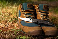 Spyderco Ikuchi Flipper Folding Utility Pocket Knife with 3.26" CPM S30V Stainless Steel Blade and Carbon Fiber G-10 Laminate Handle - PlainEdge - C242CFP