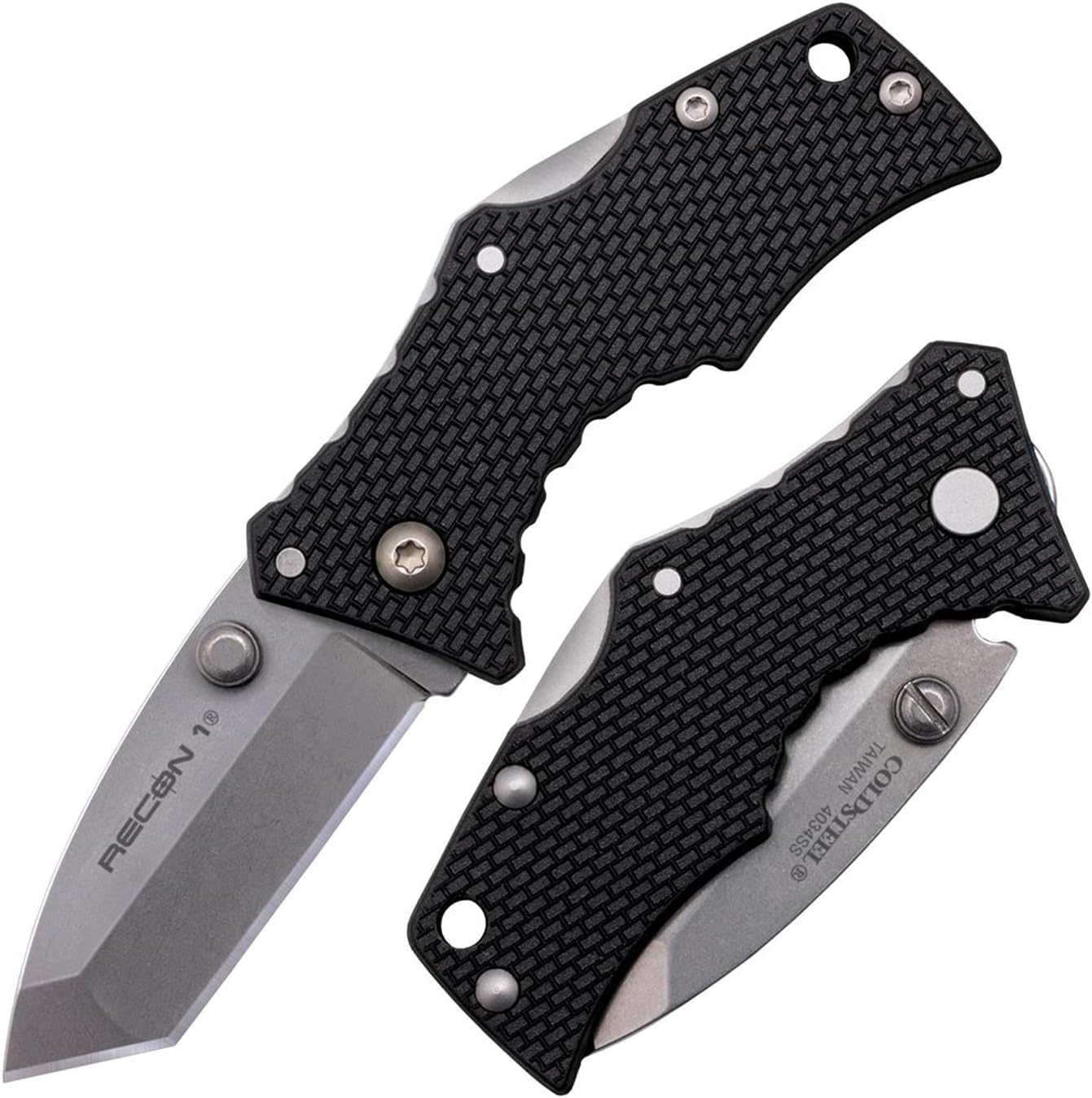 COLD STEEL Micro Recon 1 2" 4034 SS Folding Knife - Griv-Ex Handle, Tri-Ad Lock