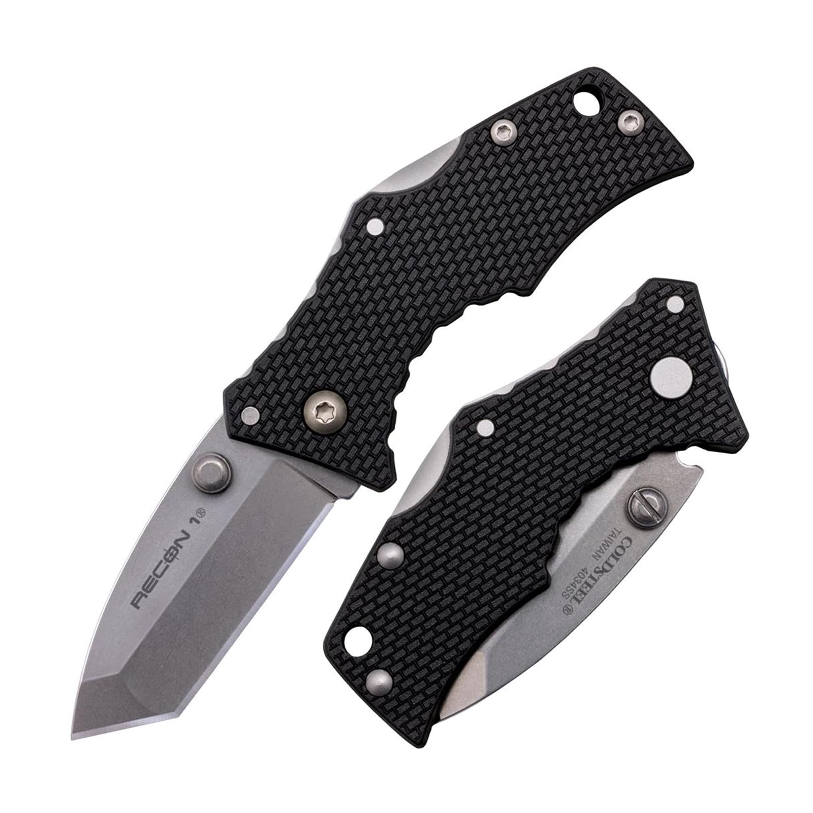 COLD STEEL Micro Recon 1 2" 4034 SS Folding Knife - Griv-Ex Handle, Tri-Ad Lock