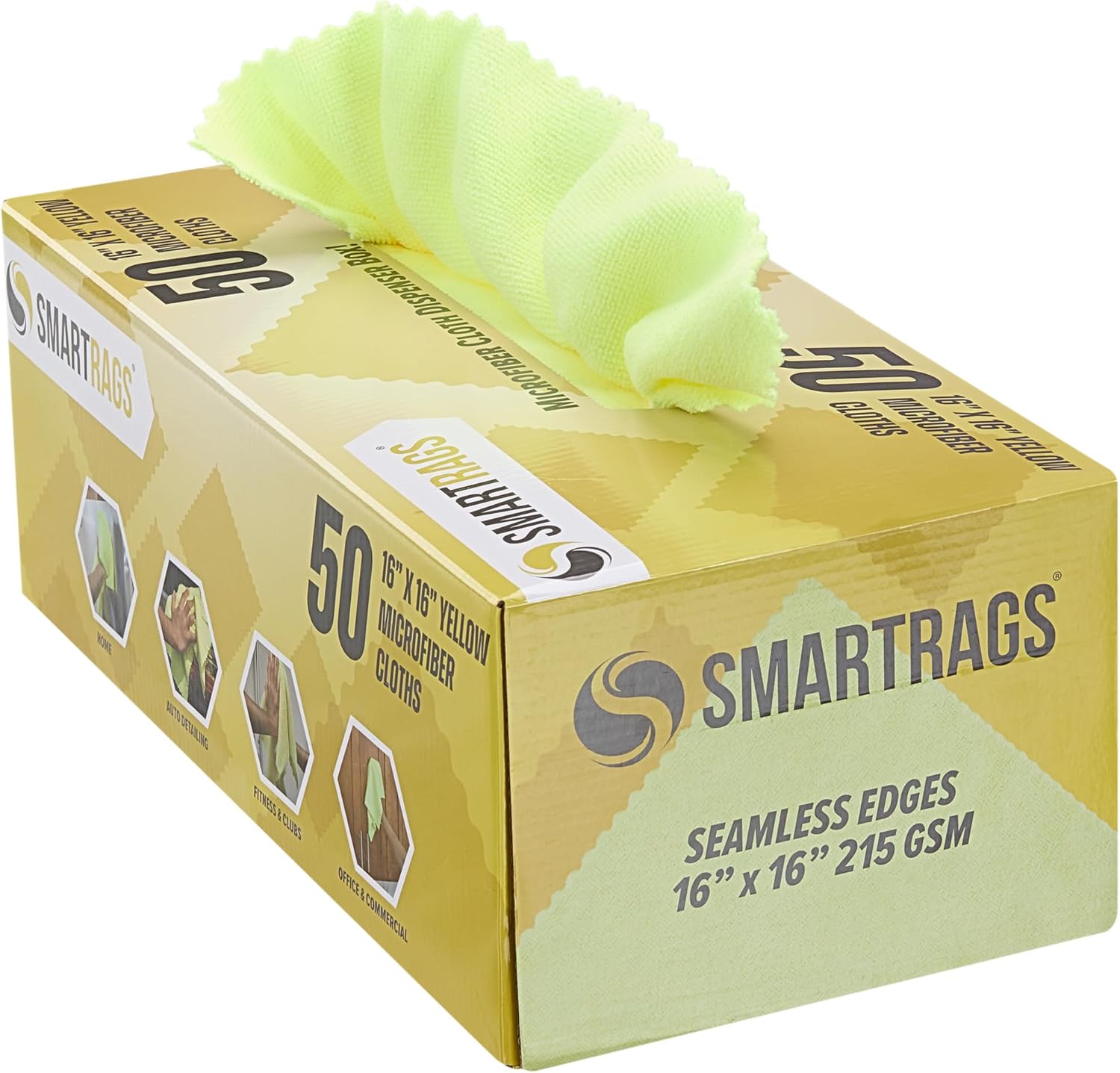 HOSPECO SmartRags Disposable Microfiber Towels, 16 x 16 in, 215 GSM