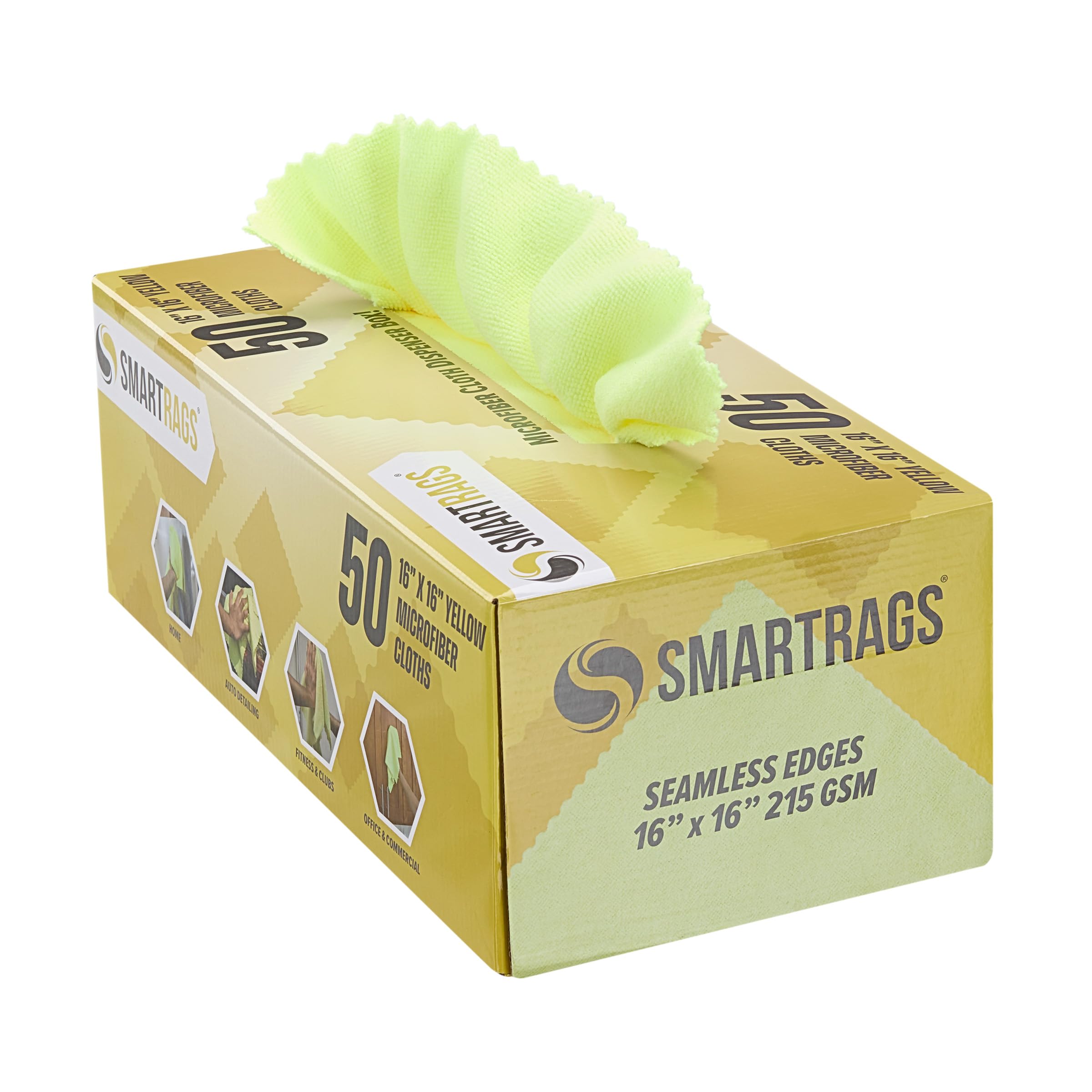 HOSPECO SmartRags Disposable Microfiber Towels, 16 x 16 in, 215 GSM