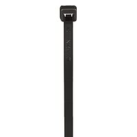 Panduit PLT2I-M0 Cable Tie, Intermediate, Weather Resistant Nylon 6.6, 8.0-Inch Length, Black (1,000-Pack)
