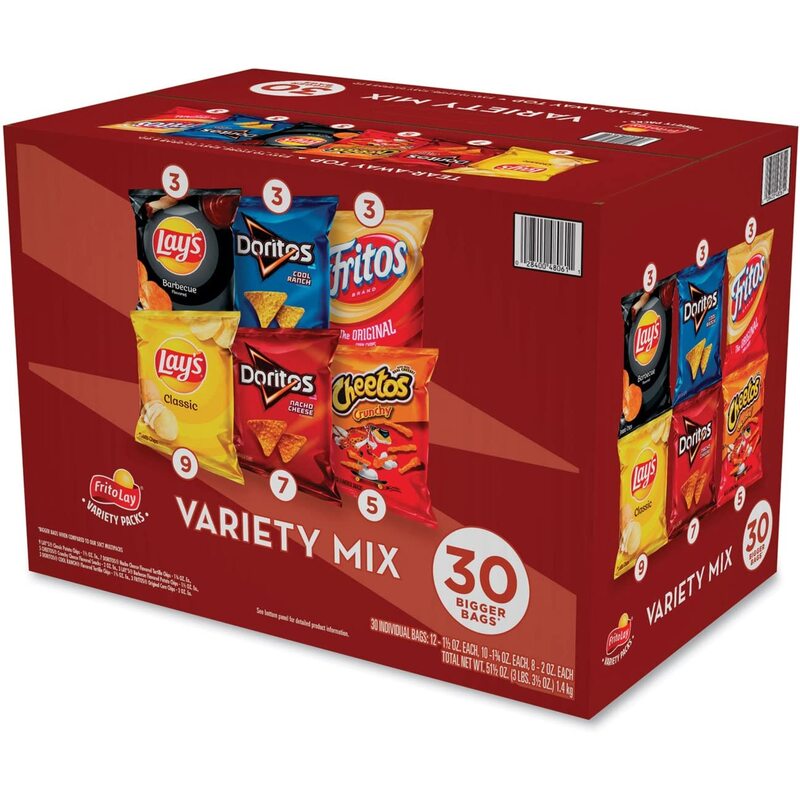 Frito-Lay Variety Pack, Classic Chips, 1.0 Oz, Pack of 30 Bags