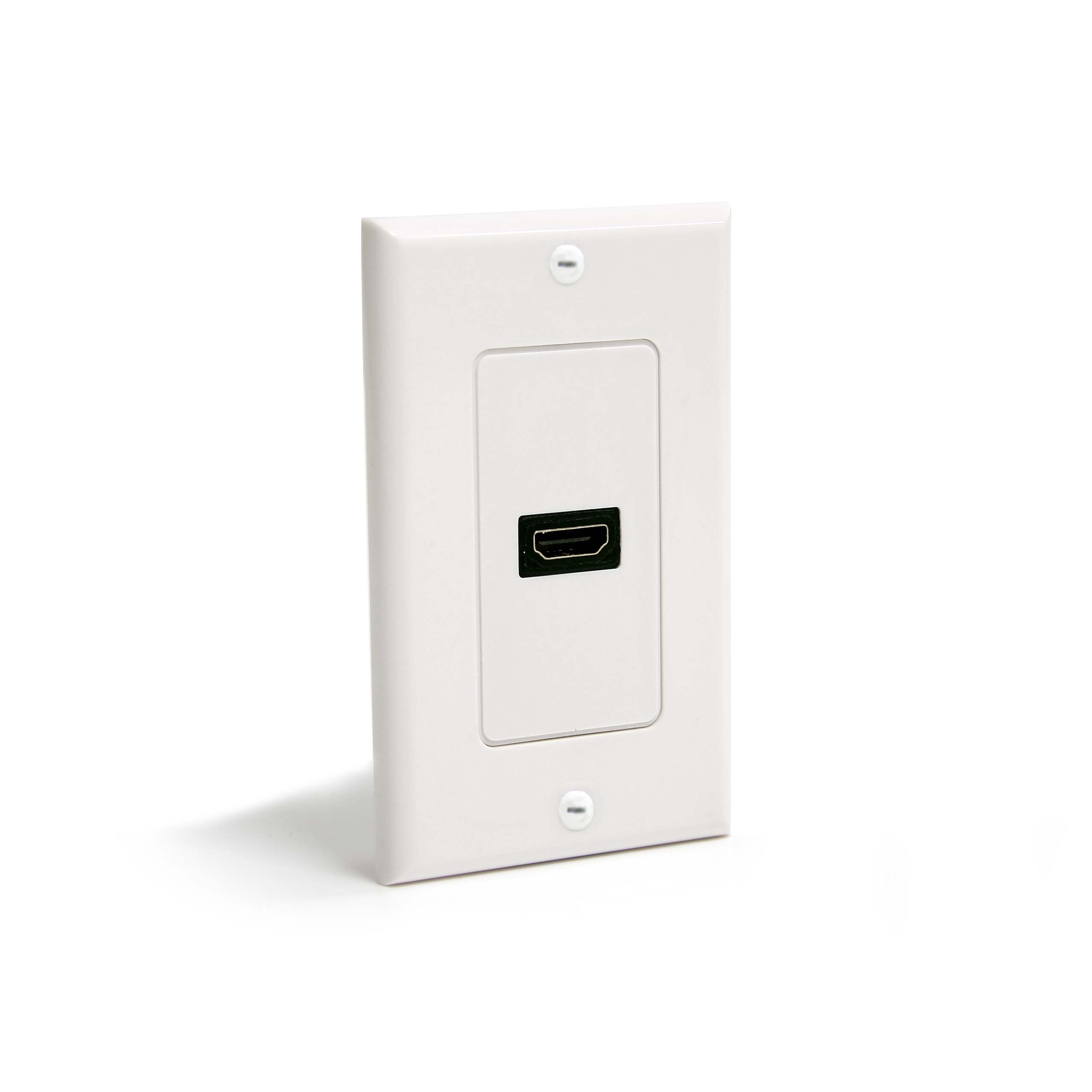 StarTech.com Single Outlet Female HDMI Wall Plate White - 1-gang - HDMI Digital Audio/Video - White