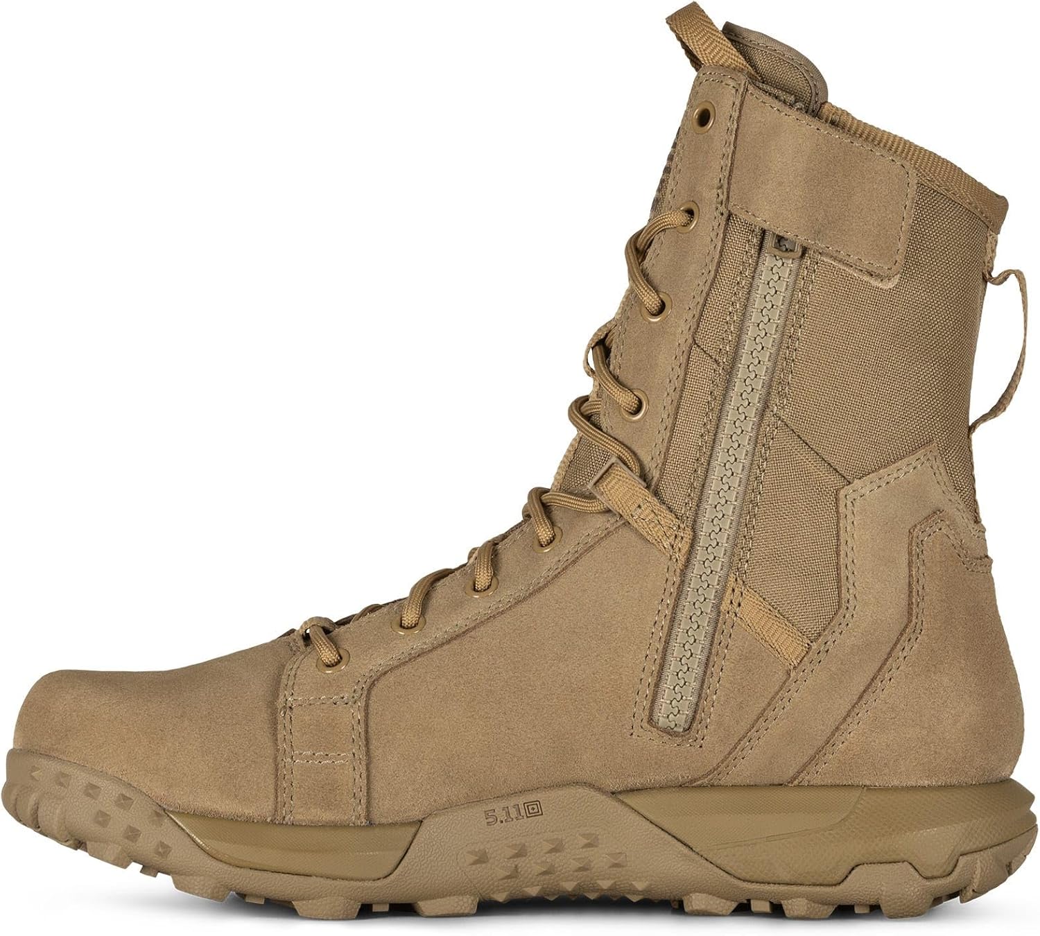 5.11 Tactical Men's A/T 8 ARID Boots with Side Zipper, Coyote