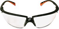 3M Privo Unisex Protective Eyewear - Anti-Fog, Clear Polycarbonate Lens, Black Half-Frame
