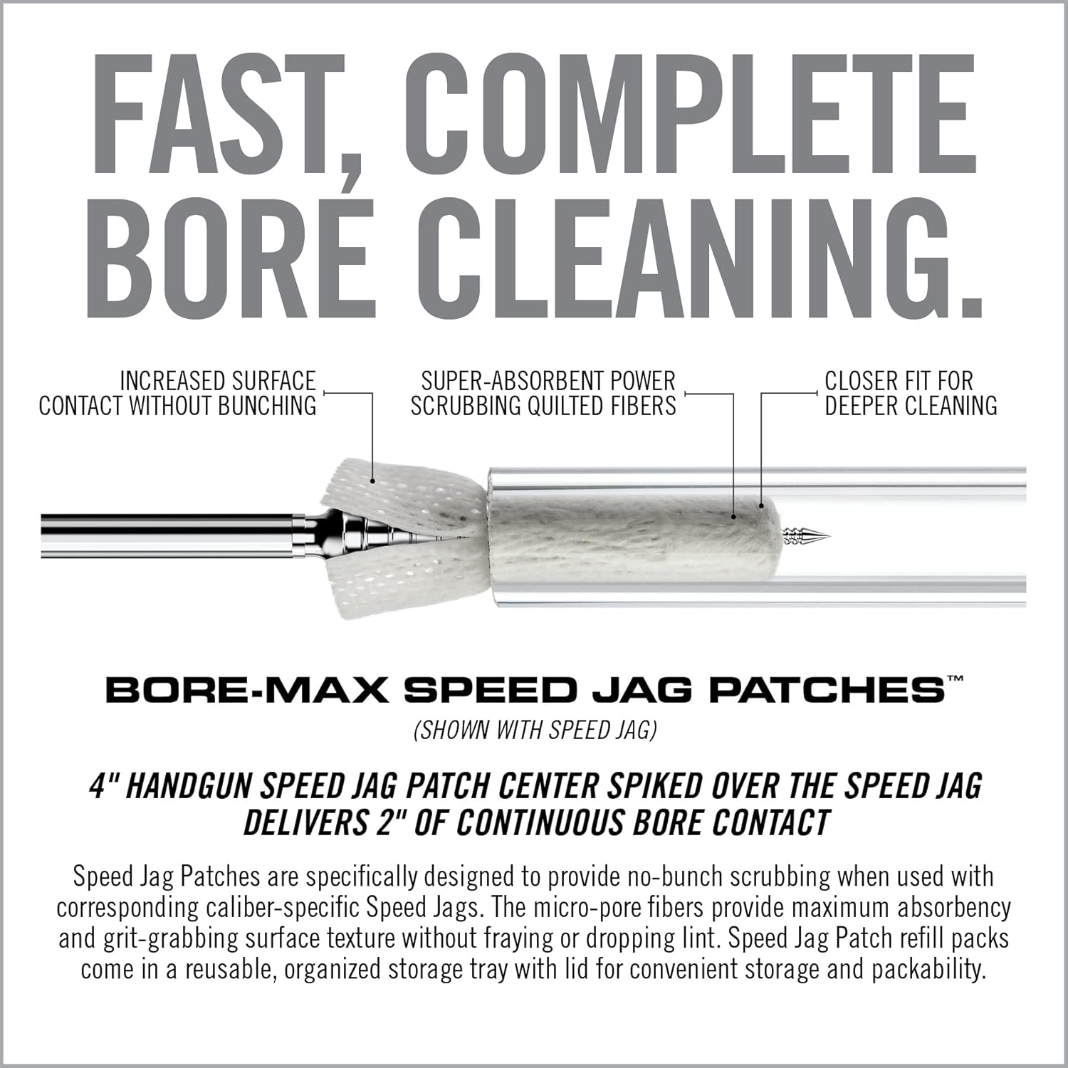 REAL AVID Bore-Max Speed Jag & Speed Patches Gun Cleaning Supplies