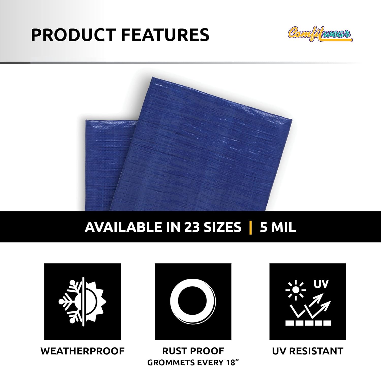 P-line Blue Poly Tarps 18' X 24'