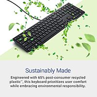 Dell KB525C Wired Collaboration Keyboard - USB-C & USB-A Versatile connectivity, 15 Programmable Shortcuts Keys