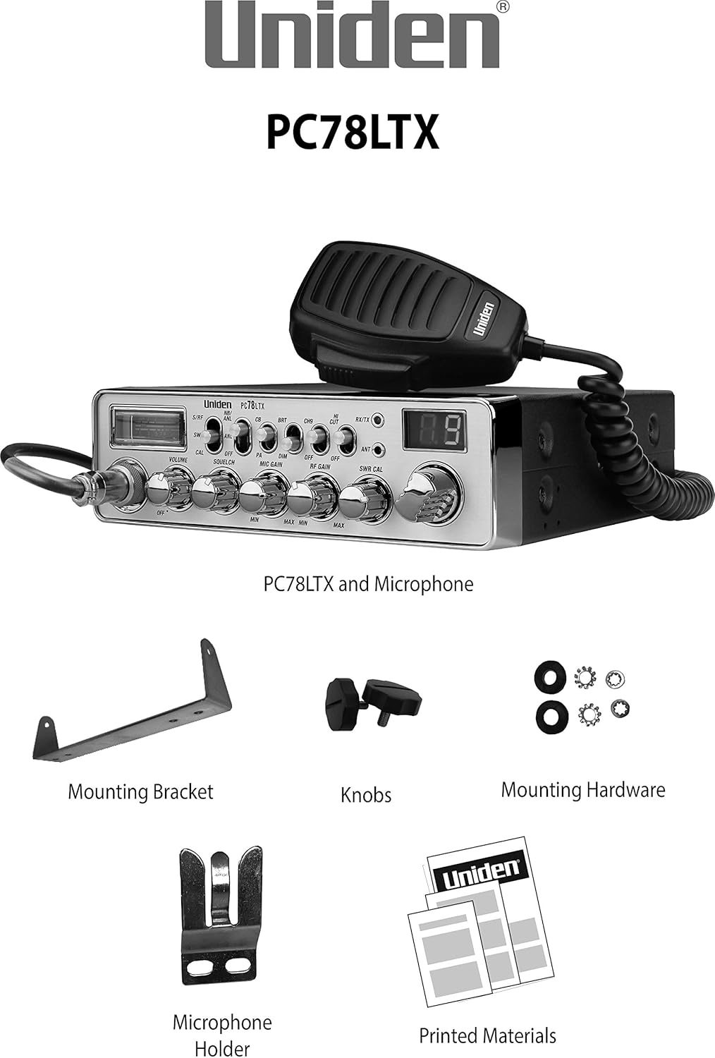Uniden PC78LTX 40-Channel Fixed-Mount CB Radio