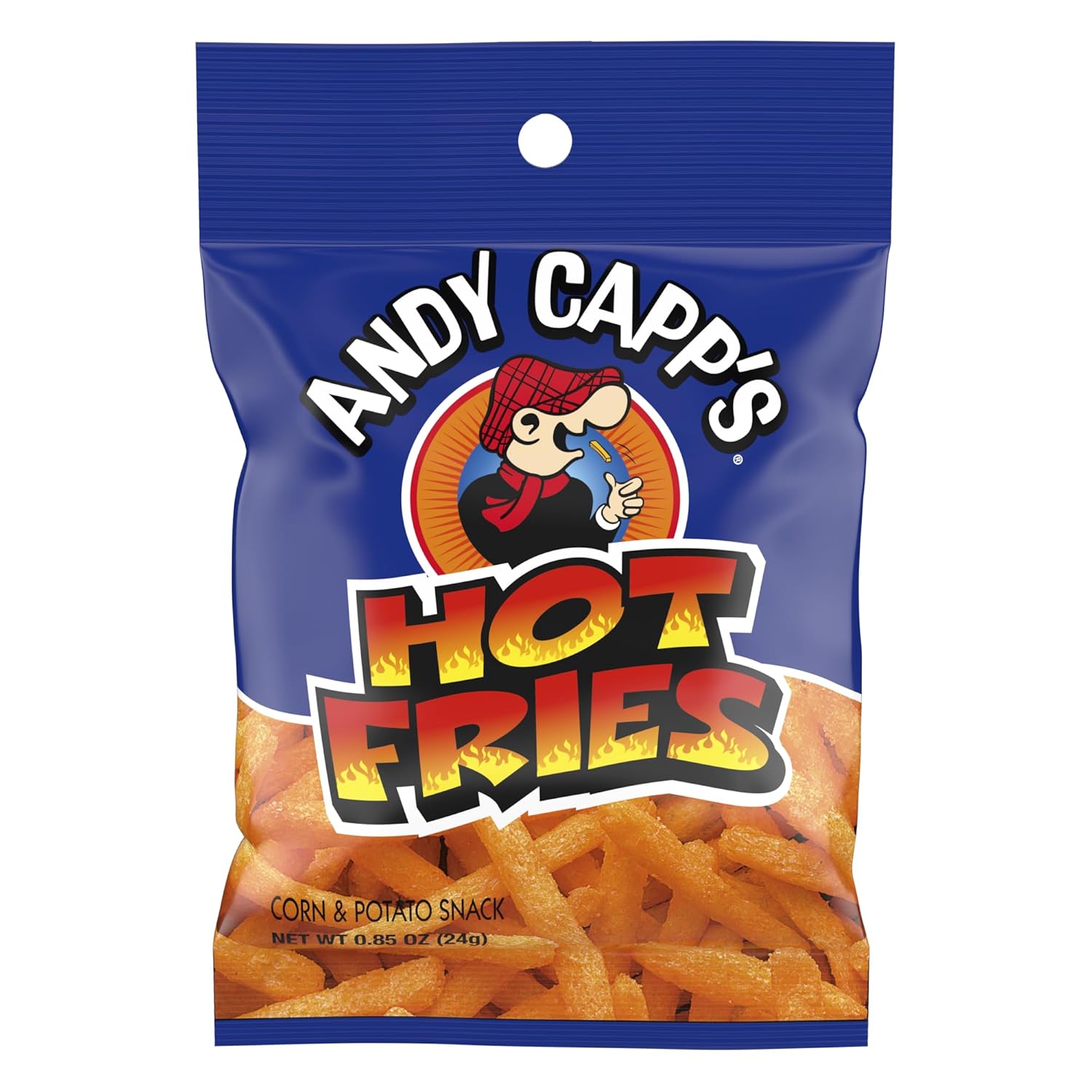 Andy Capp's Hot Fries, 0.85 oz, 72 Pack