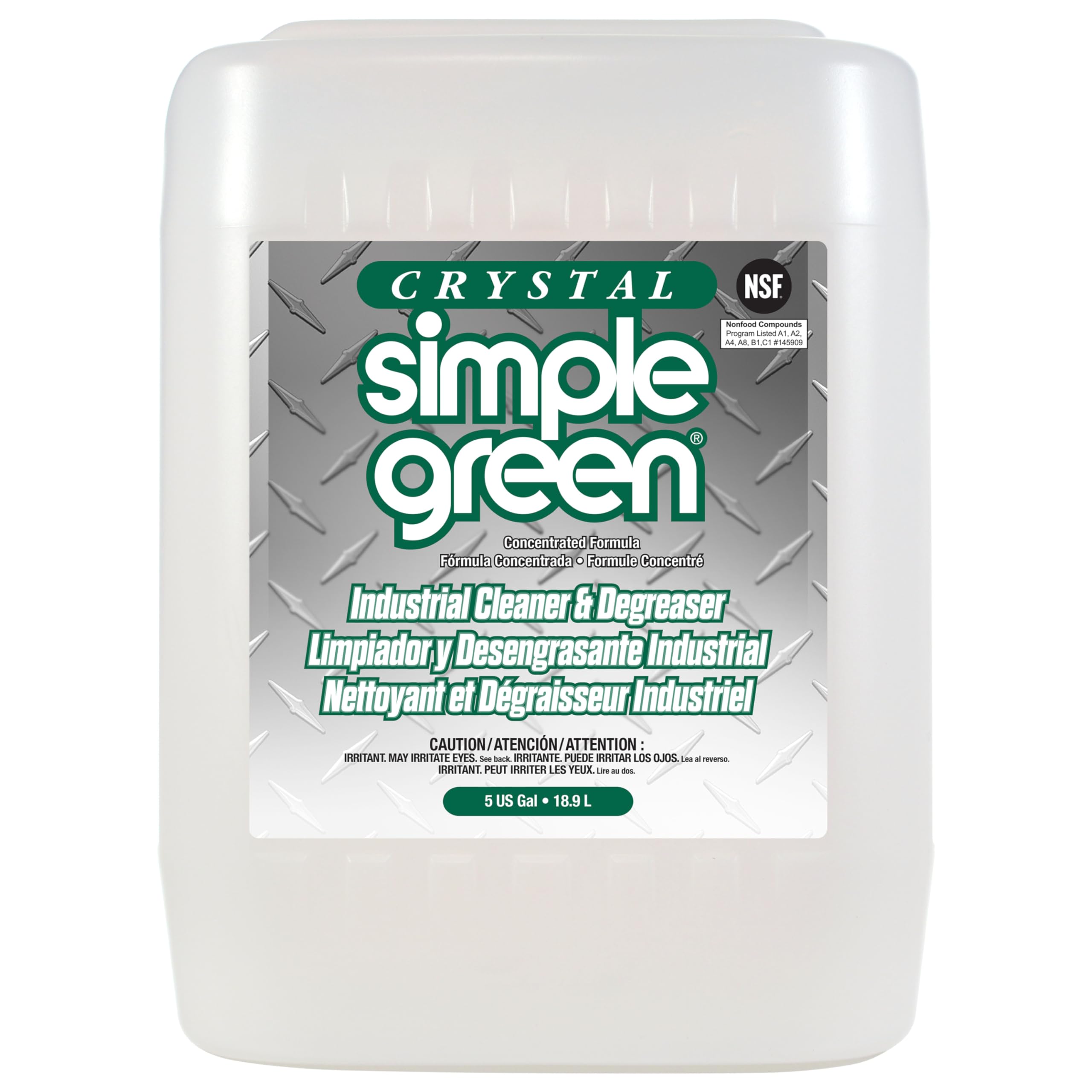 Simple Green 19005 Crystal Industrial Cleaner/Degreaser, 5gal, Pail