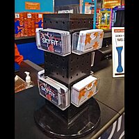 Azar Displays 4-Sided Revolving Pegboard Counter Display