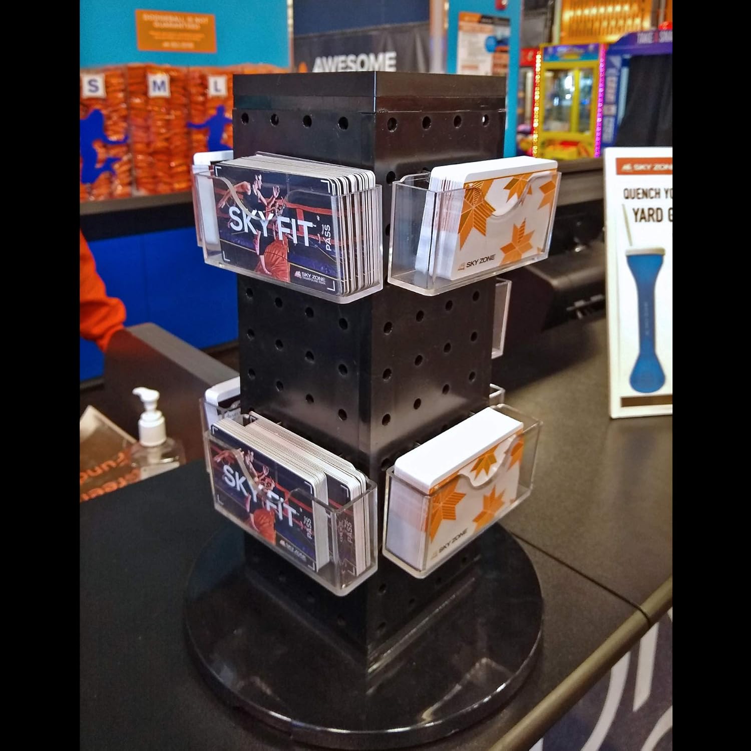 Azar Displays 4-Sided Revolving Pegboard Counter Display